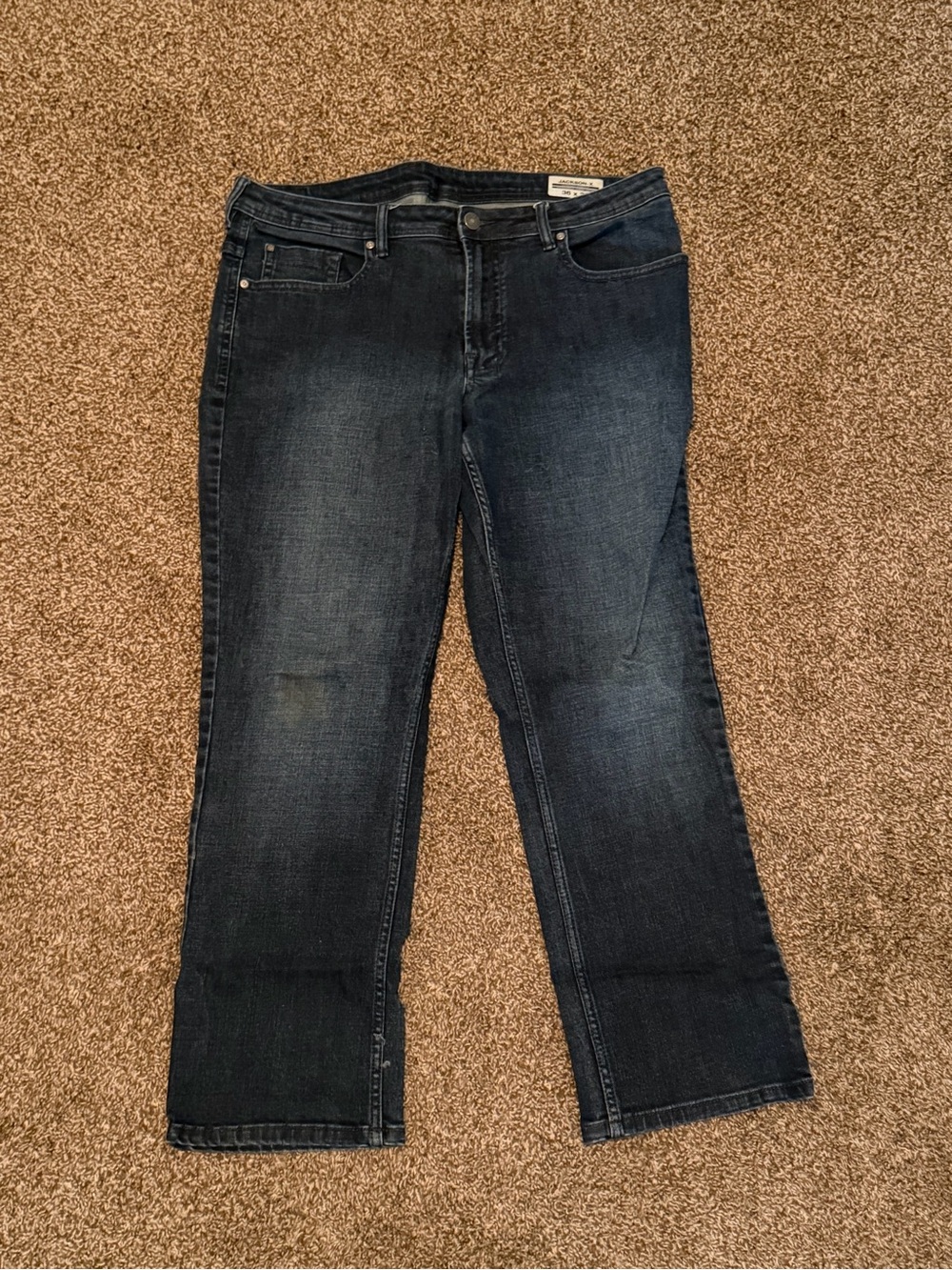Buffalo Jackson X Dark Wash Mens Straight-Leg Jeans